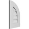 Ekena Millwork Quarter Round Top Right Surface Mount PVC Gable Vent w/ 3-1/2"W x 1"P Standard Frame, 12"W x 20"H GVPQR12X2001SF - alternate 3